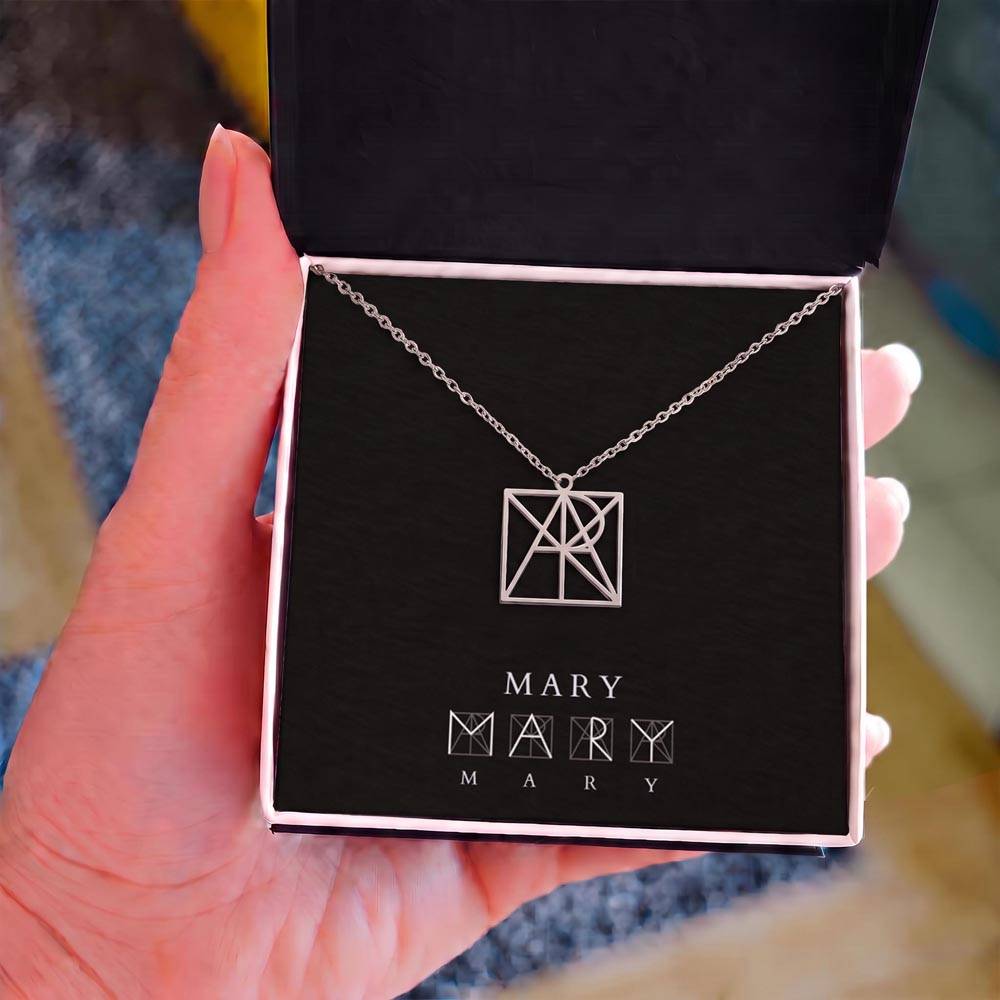 To My Daughter Monogram Necklace – Personalized Name Pendant in Stainless Steel or 18K Gold Finish, Heartfelt Christmas Gift from Mom & Dad