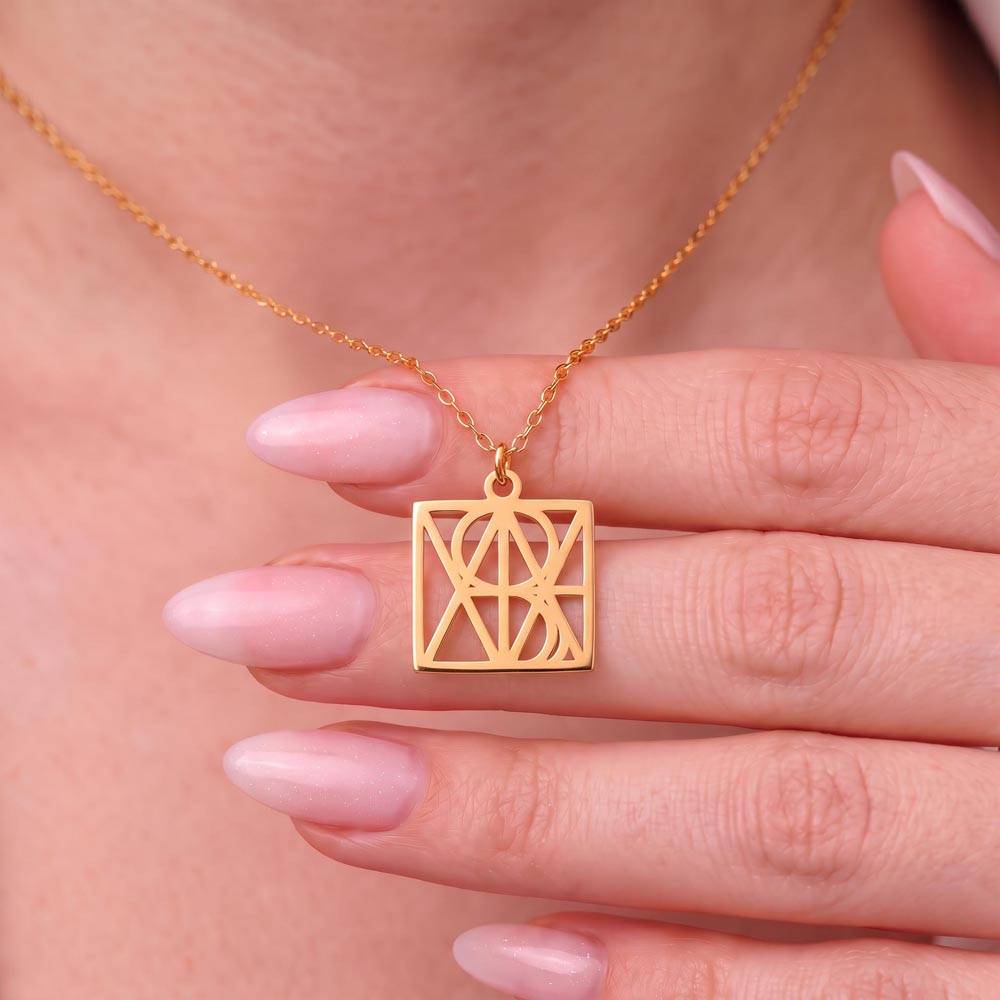 To My Daughter Monogram Necklace – Personalized Name Pendant in Stainless Steel or 18K Gold Finish, Heartfelt Christmas Gift from Mom & Dad