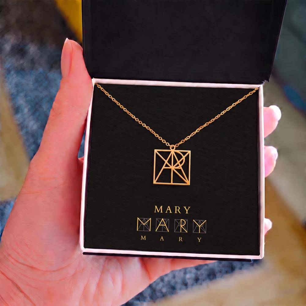 To My Daughter Monogram Necklace – Personalized Name Pendant in Stainless Steel or 18K Gold Finish, Heartfelt Christmas Gift from Mom & Dad