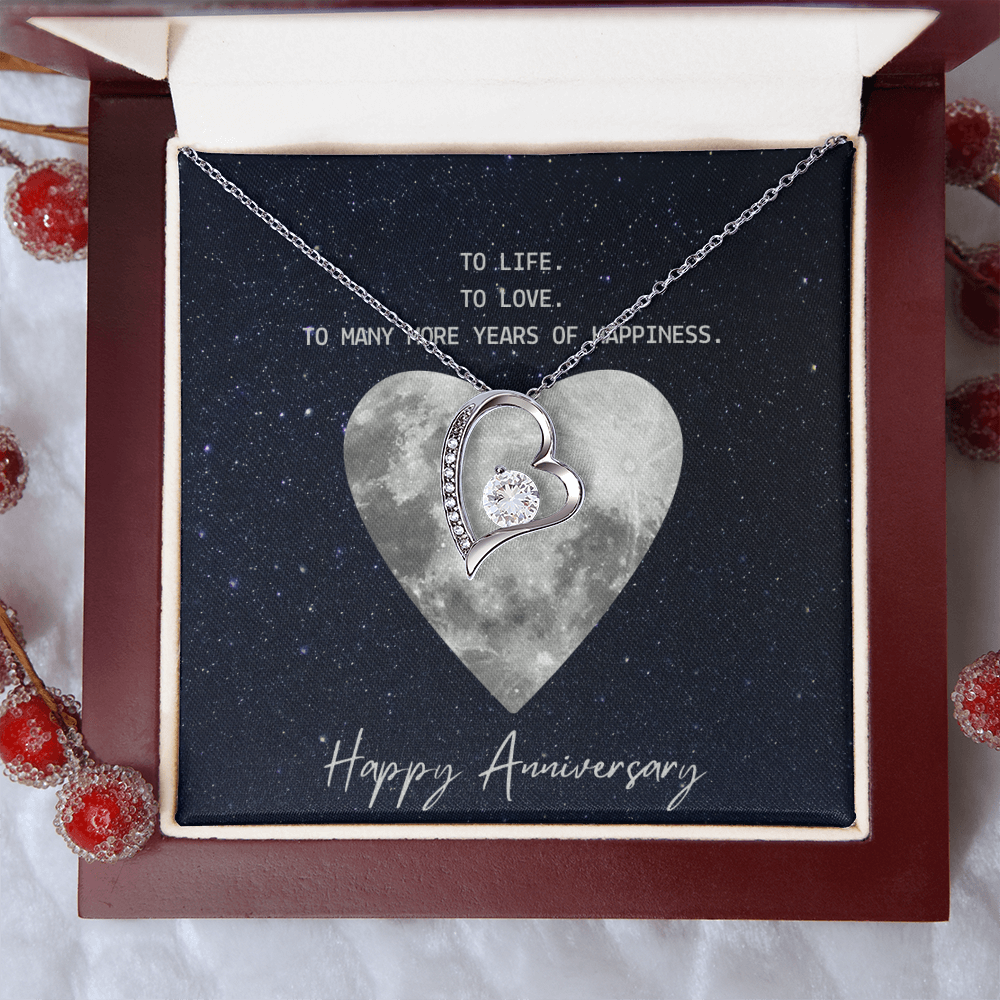 Happy Anniversary Love Galaxy Necklace