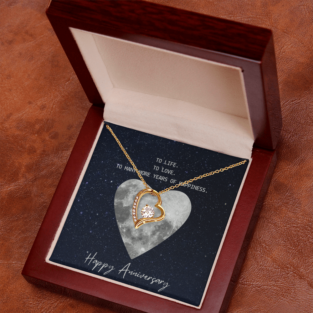 Happy Anniversary Love Galaxy Necklace