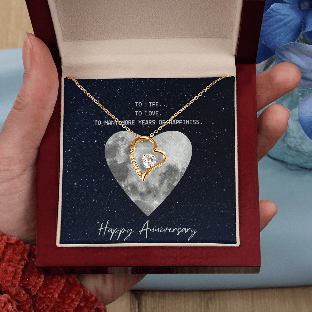 Happy Anniversary Love Galaxy Necklace