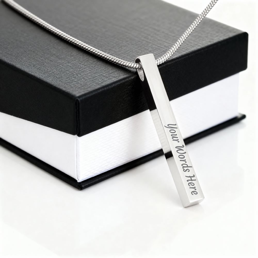 Engraved Stick Necklace
