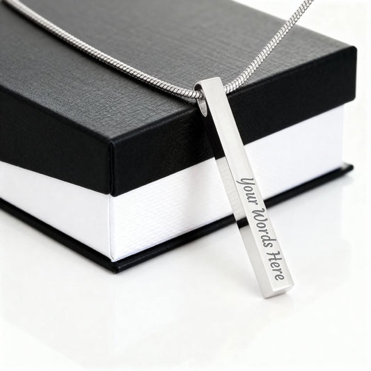 Engraved Stick Necklace