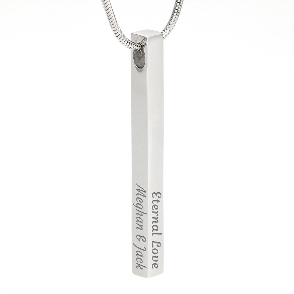 Engraved Stick Necklace