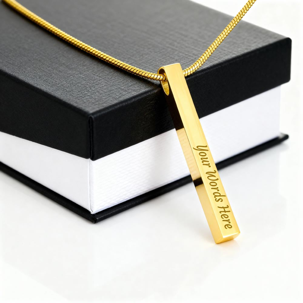 Engraved Stick Necklace