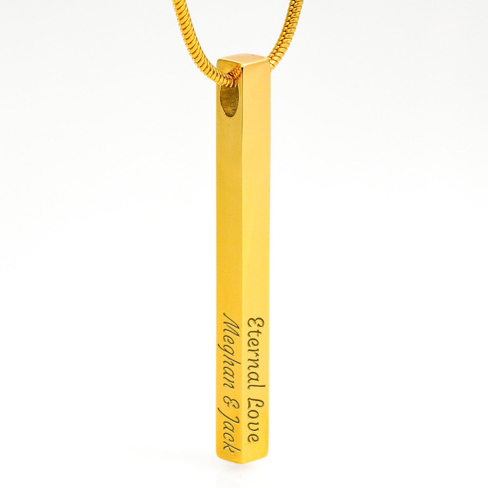Engraved Stick Necklace