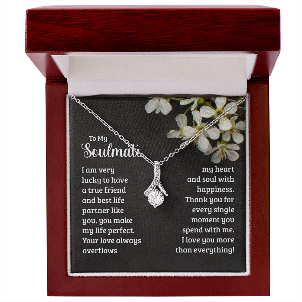 To My Soulmate Necklace - "True Friend & Best Life Partner" - Sentimental Gift