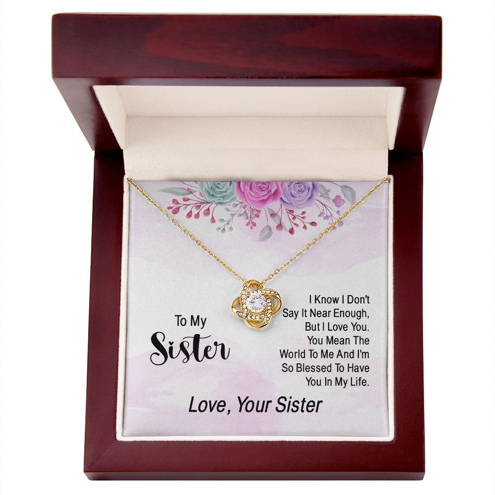 To My Sister Necklace - The Perfect Christmas & Birthday Gift from a Sister