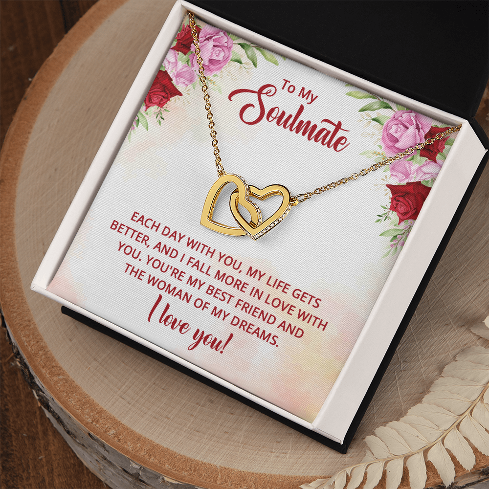 To My Soulmate – Heartfelt Love Necklace | Romantic Gift for Wife or Girlfriend