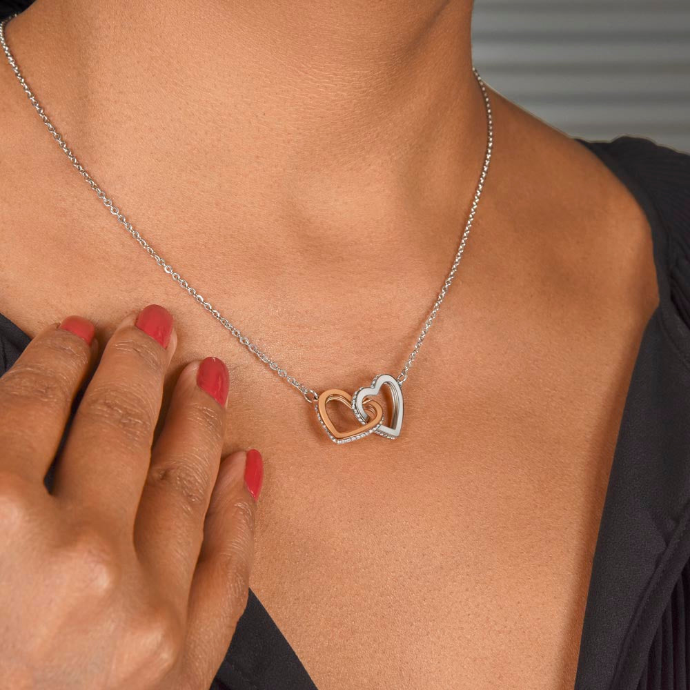To My Beautiful Mom – Interlocking Hearts Necklace