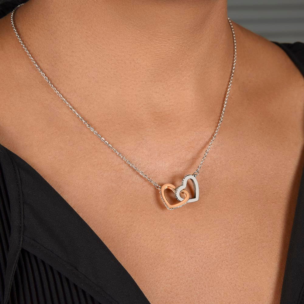 To My Beautiful Wife – Interlocking Hearts Necklace | Romantic Gift for Wife