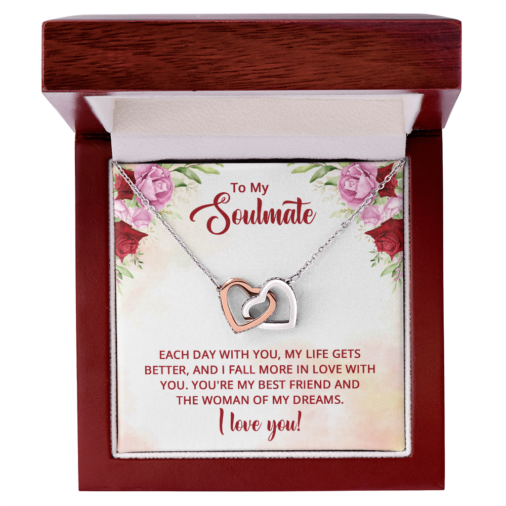 To My Soulmate – Heartfelt Love Necklace | Romantic Gift for Wife or Girlfriend