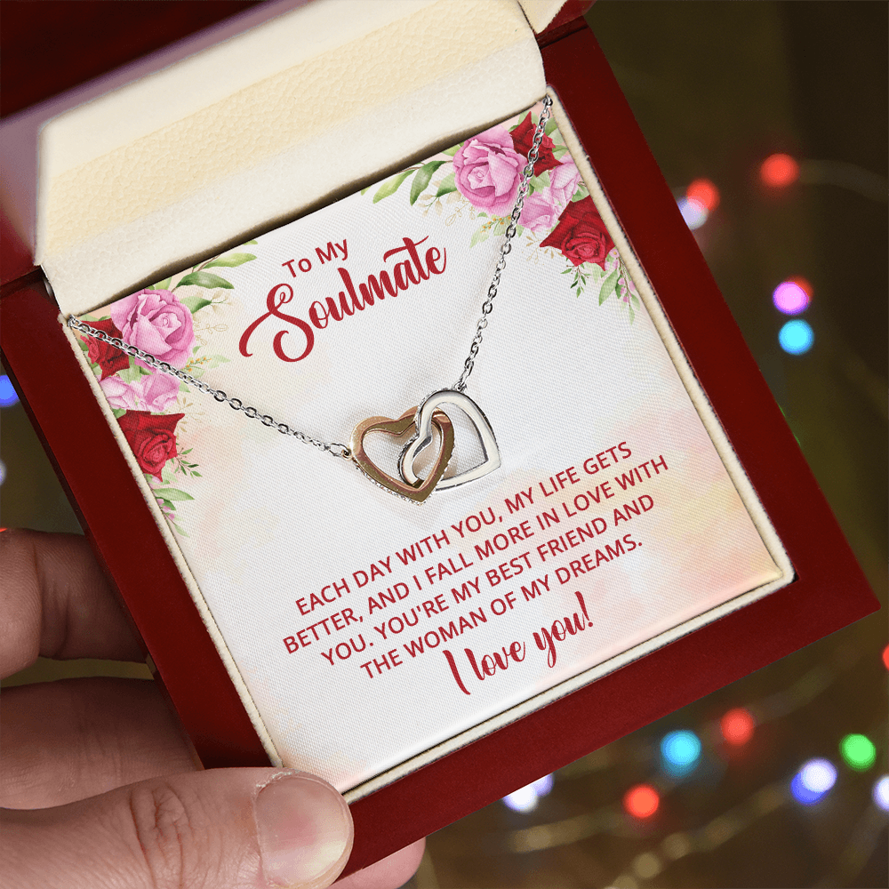 To My Soulmate – Heartfelt Love Necklace | Romantic Gift for Wife or Girlfriend