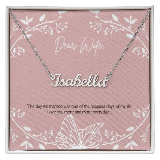 Dear Wife Name Necklace