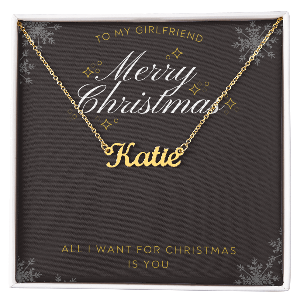To My Girlfriend Name Necklace - Christmas