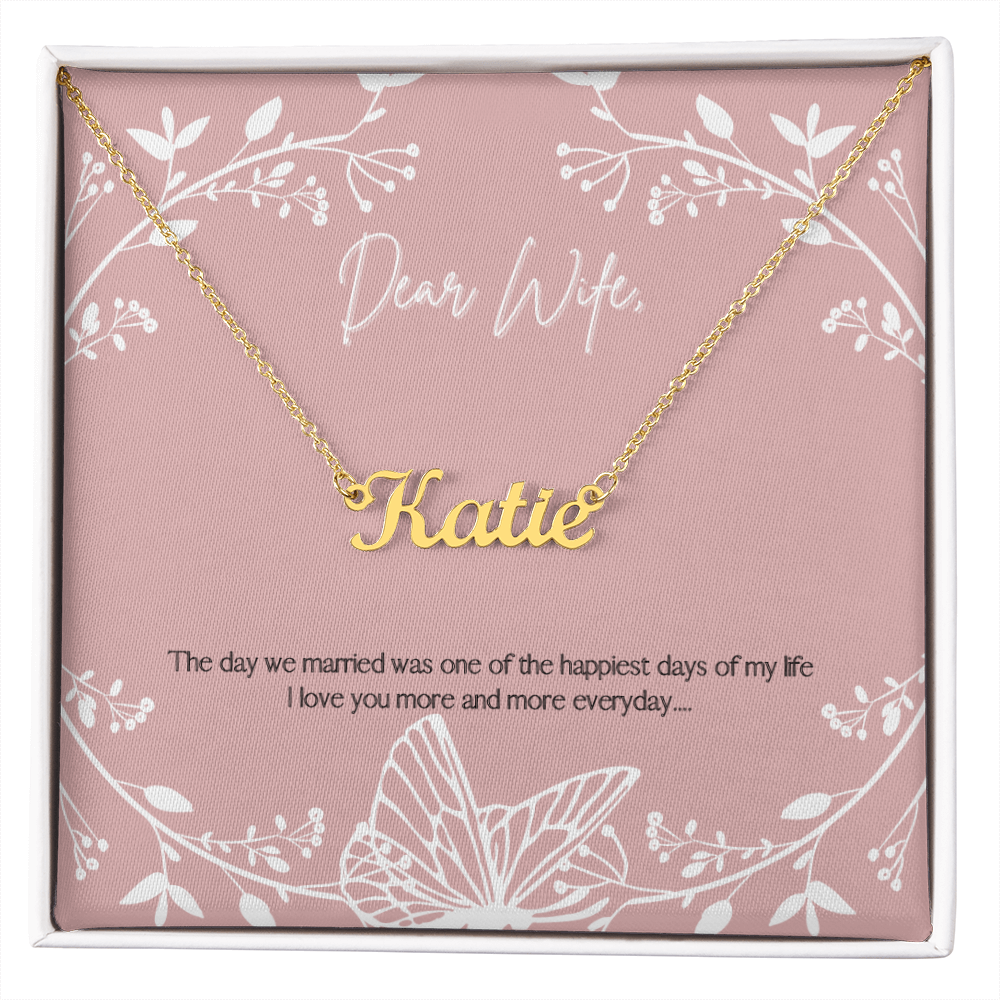 Dear Wife Name Necklace