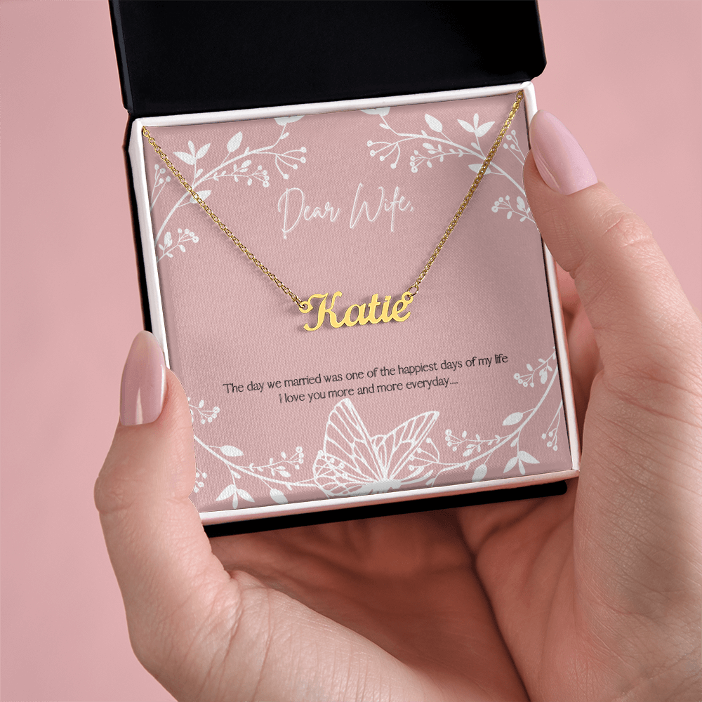 Dear Wife Name Necklace