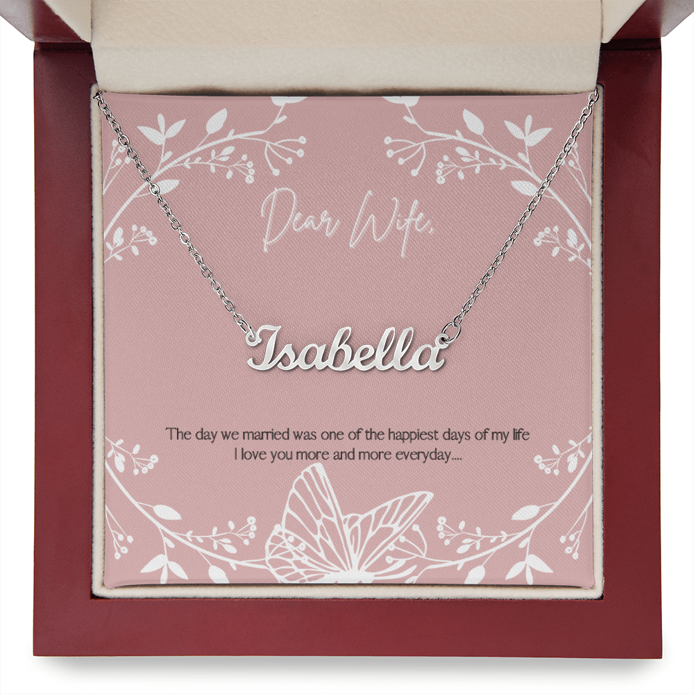 Dear Wife Name Necklace