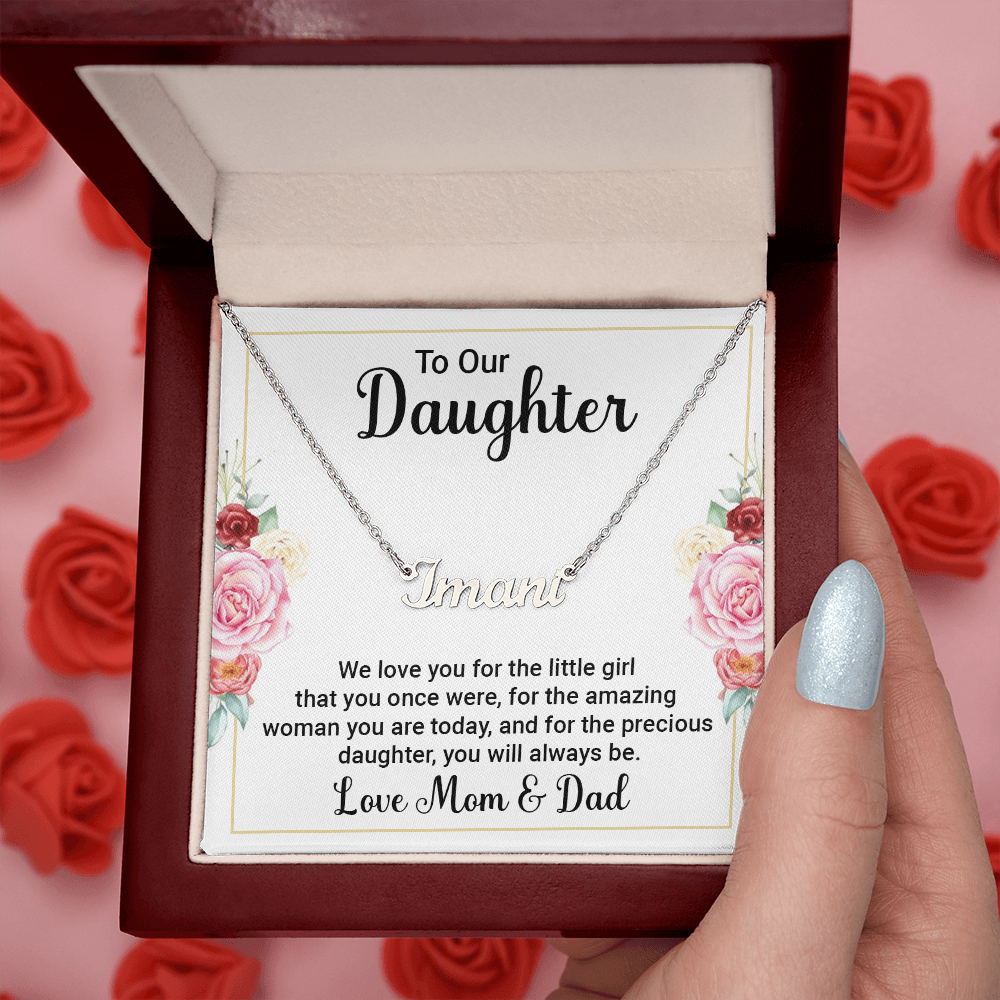 "Our Precious Daughter": Custom Name Necklace