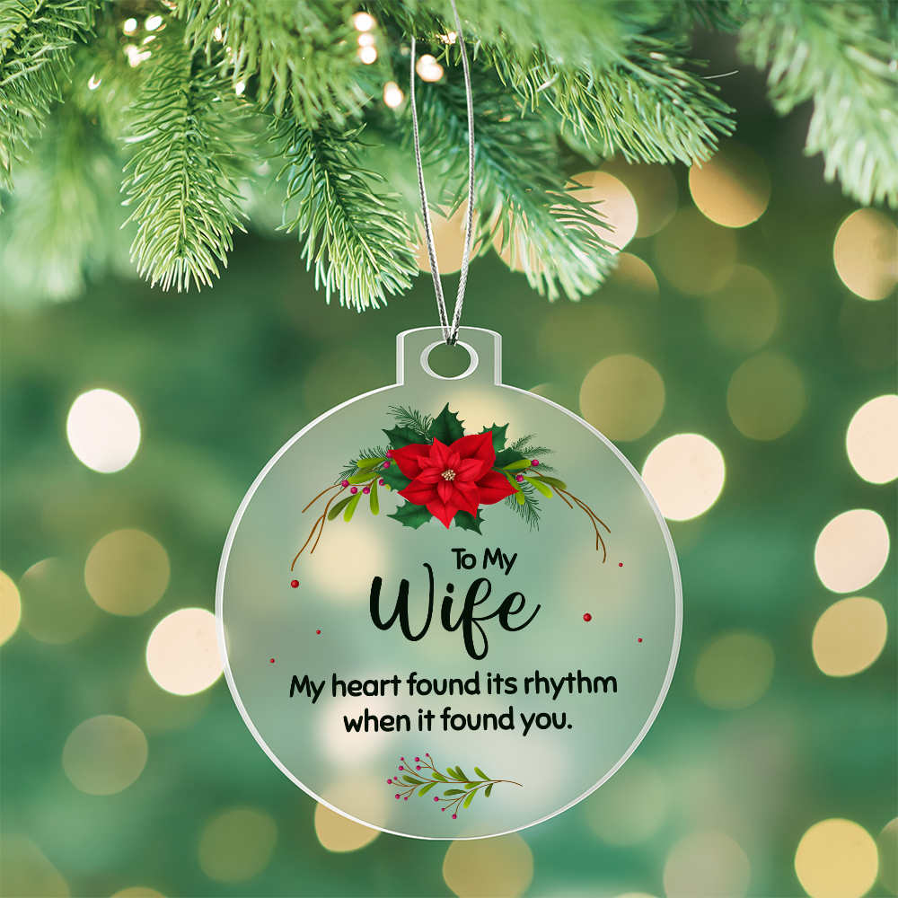 Romantic Christmas Ornament for Wife