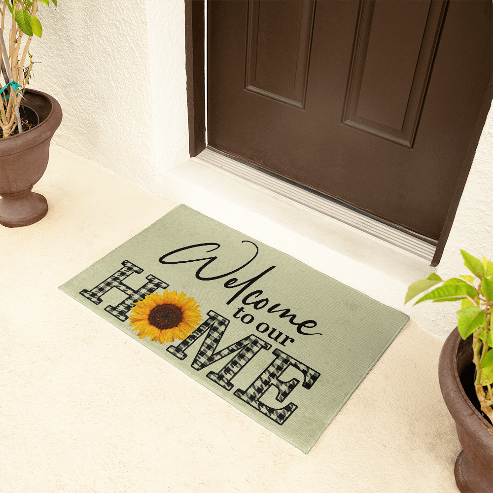 Welcome to Our Home” Doormat, Rustic Farmhouse Home Decor
