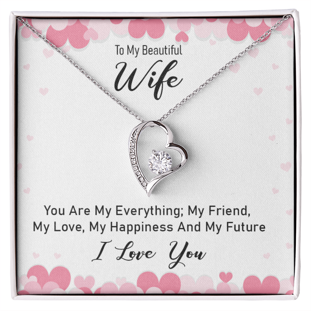 "To My Wife" Heart Pendant Necklace