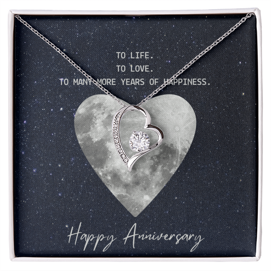 Happy Anniversary Love Galaxy Necklace