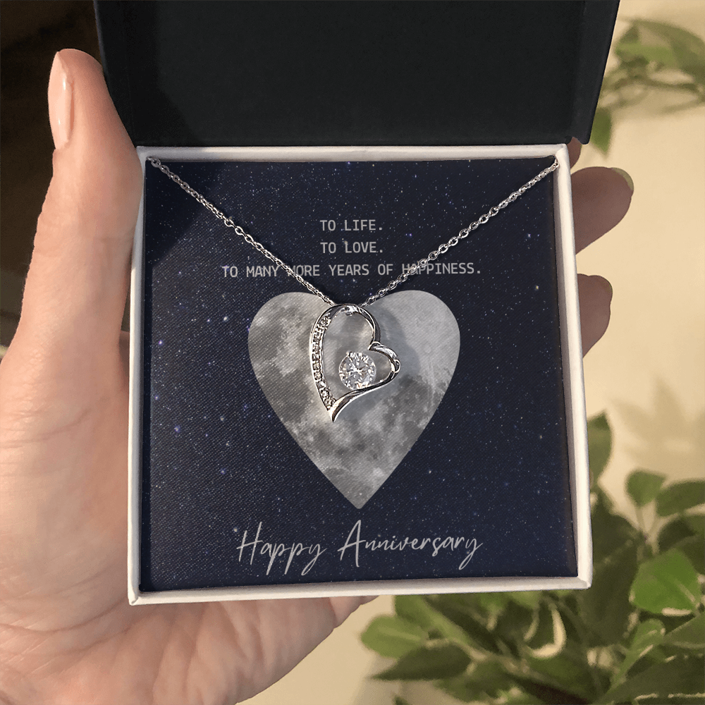Happy Anniversary Love Galaxy Necklace