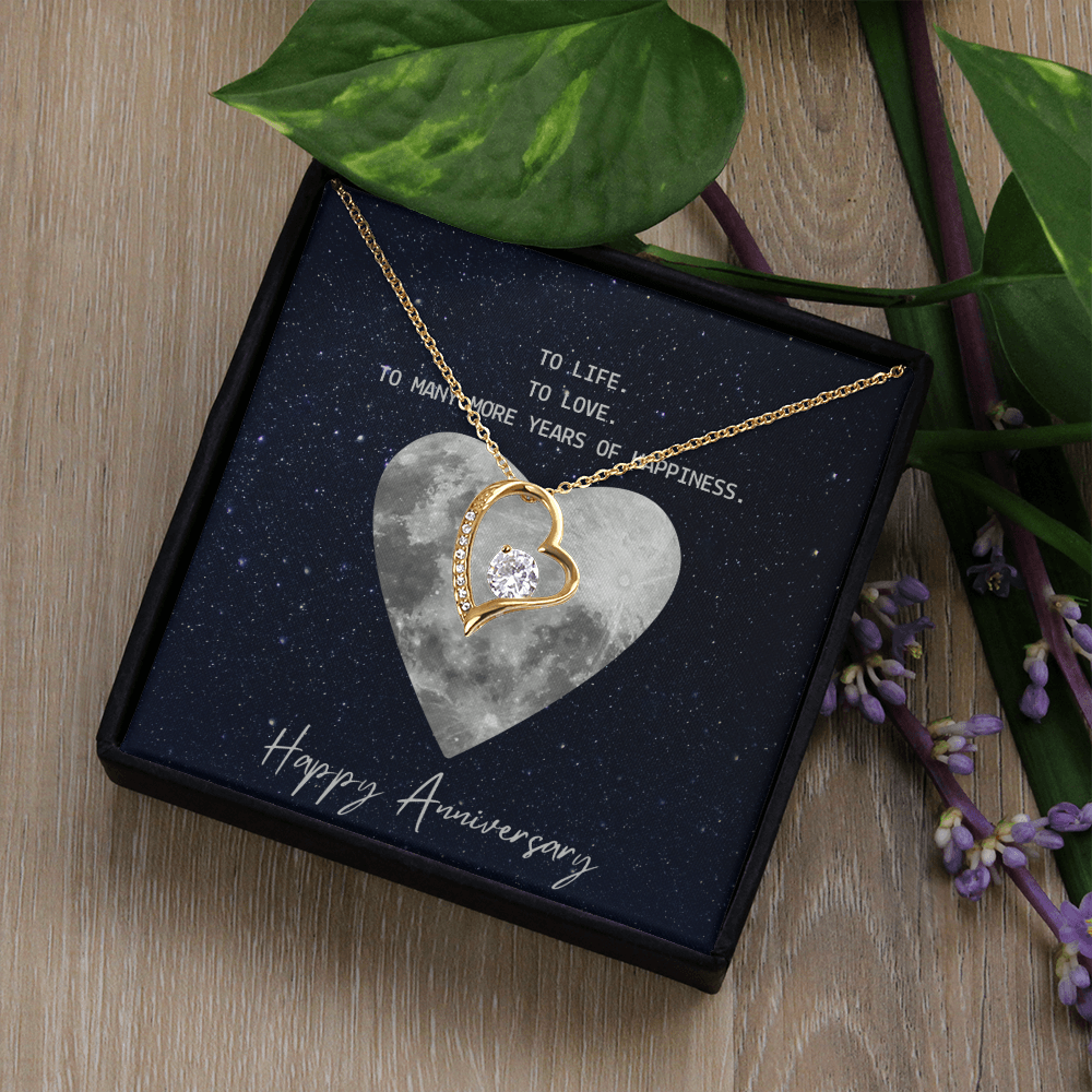 Happy Anniversary Love Galaxy Necklace