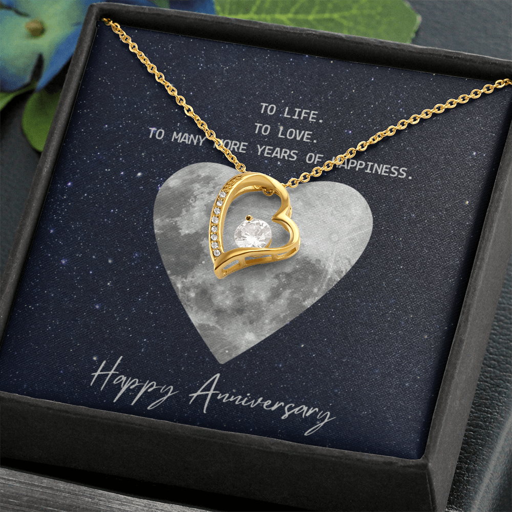 Happy Anniversary Love Galaxy Necklace