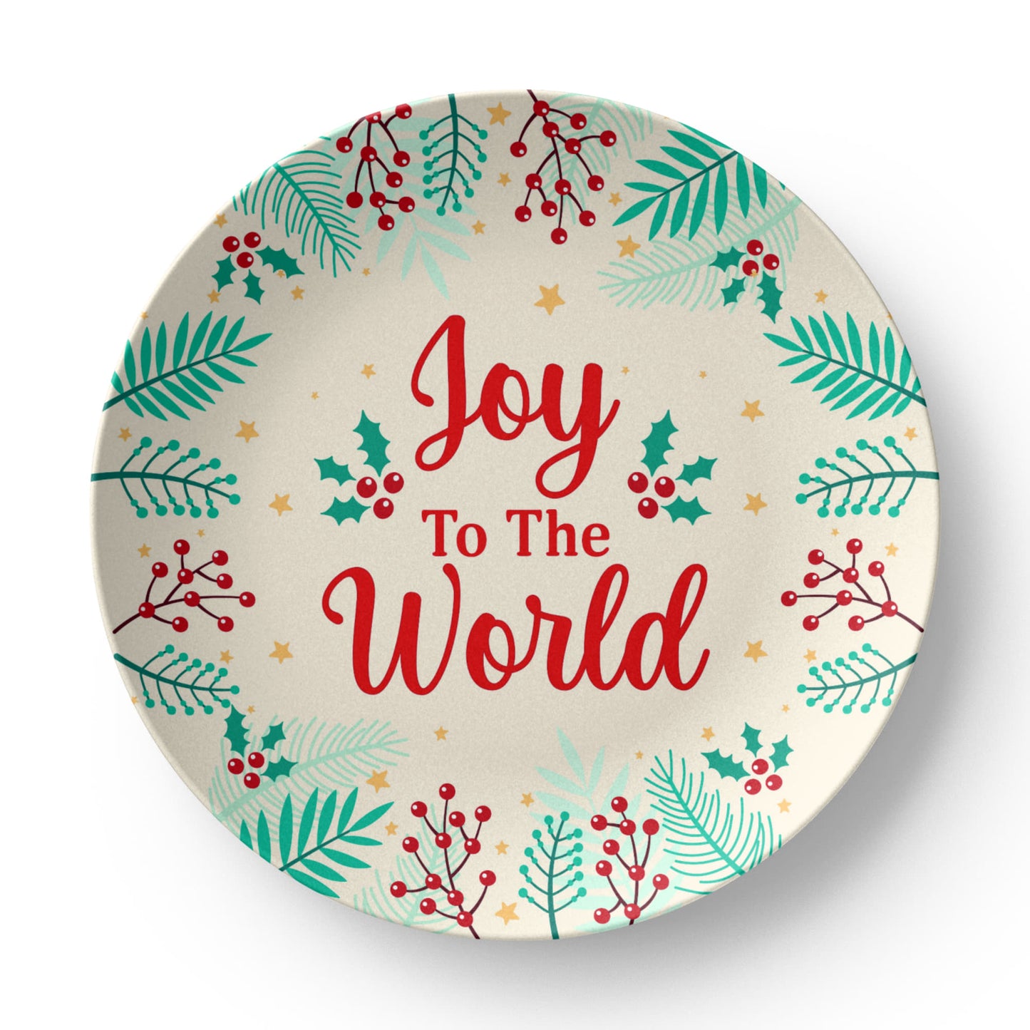 Joy to the World Christmas Plate – Festive Holiday Decorative Plate