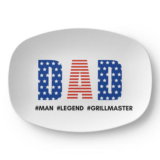 Dad's Grilling Plate, Fathers Day Gift, Grill Gifts, BBQ Custom Platter