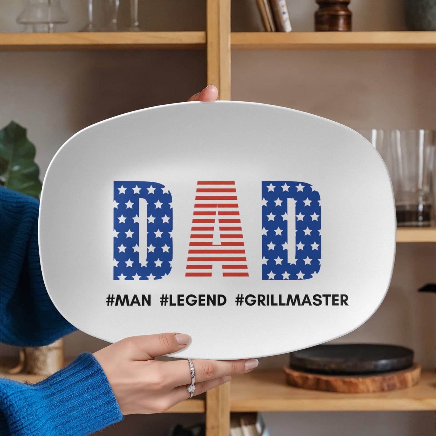 Dad's Grilling Plate, Fathers Day Gift, Grill Gifts, BBQ Custom Platter
