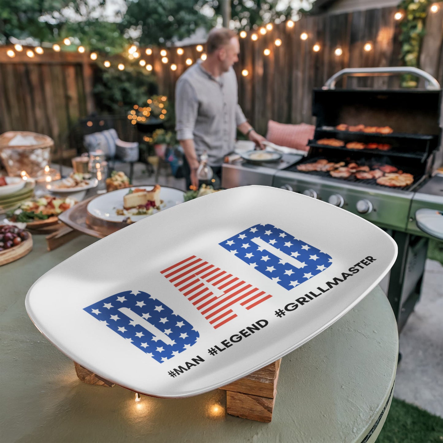 Dad's Grilling Plate, Fathers Day Gift, Grill Gifts, BBQ Custom Platter