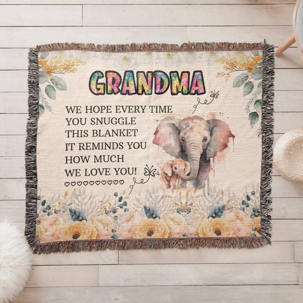To My Grandma Blanket – Cozy Gift from Grandkids