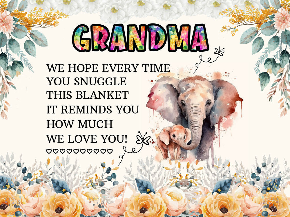 To My Grandma Blanket – Cozy Gift from Grandkids