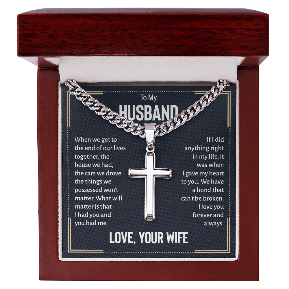 Husband Cross Necklace