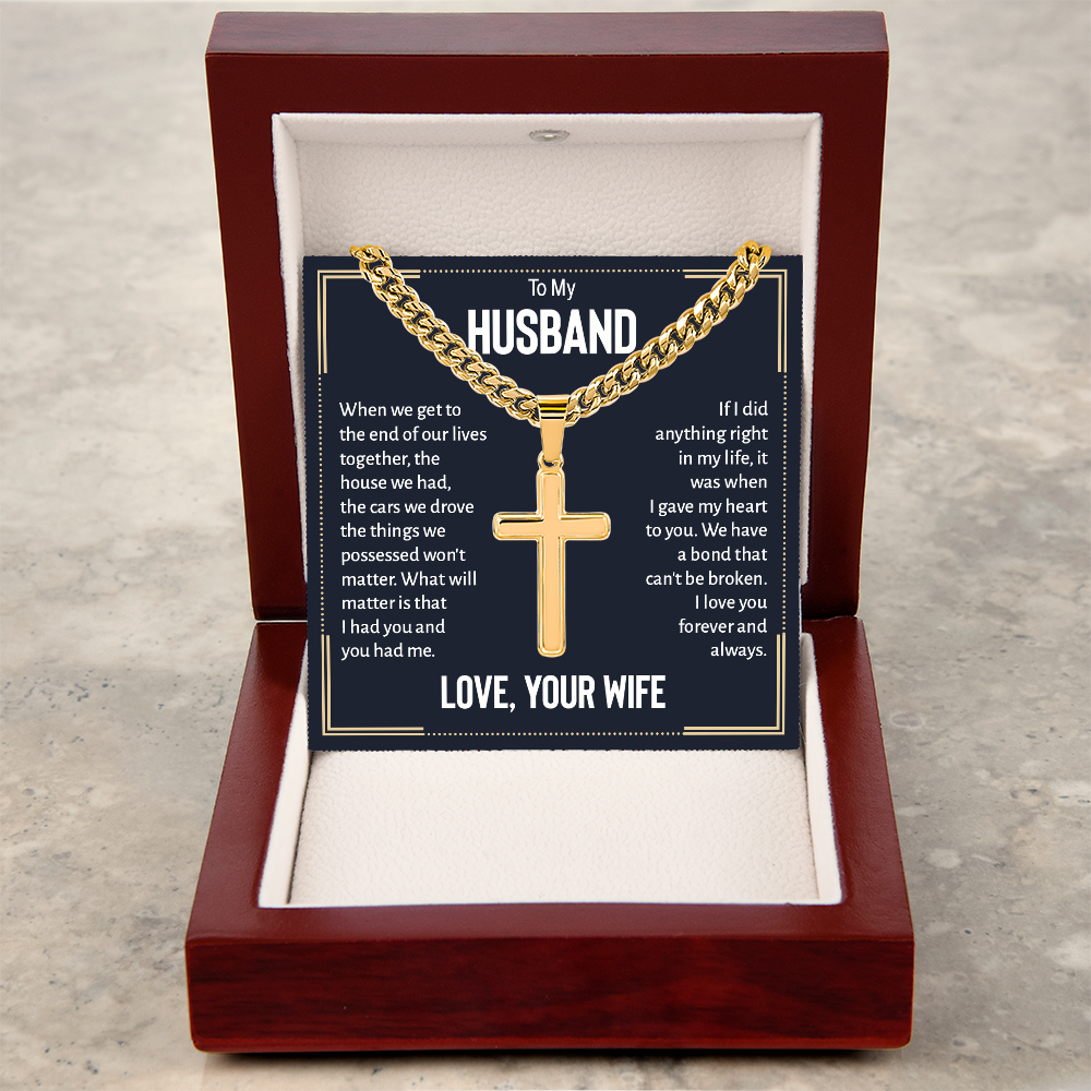 Husband Cross Necklace