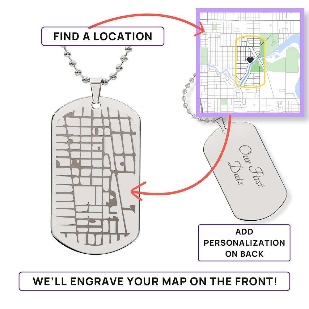 Personalized Map Coordinates Necklace from Wife