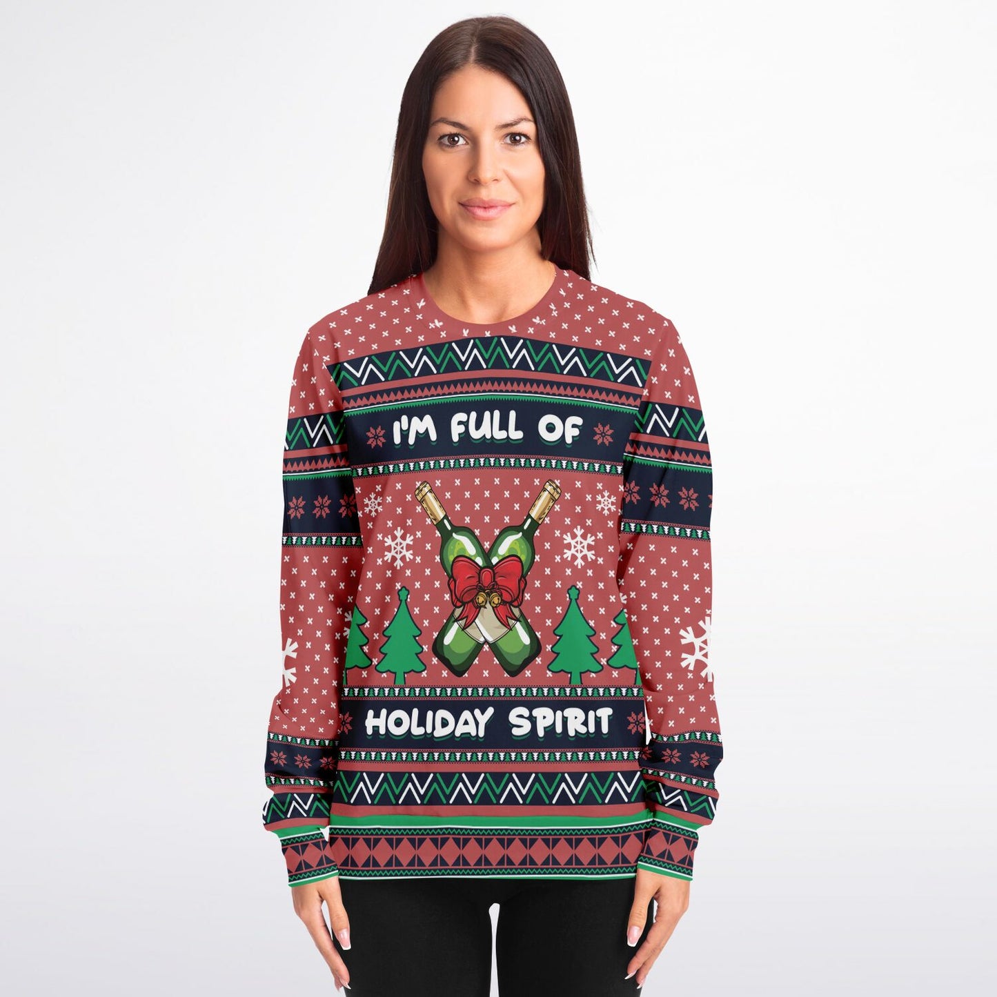 Holiday Spirit Wine Ugly Sweater