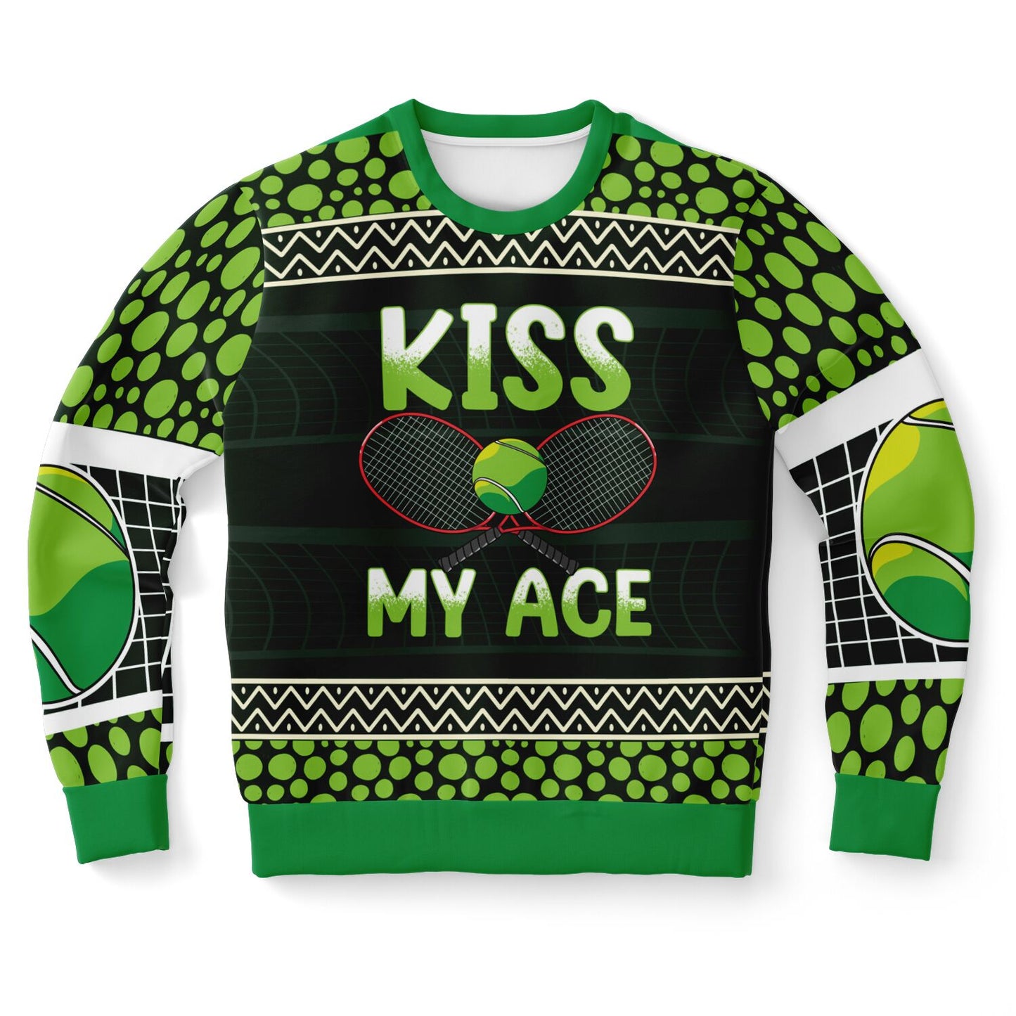 Kiss My Ace Tennis Ugly Sweater