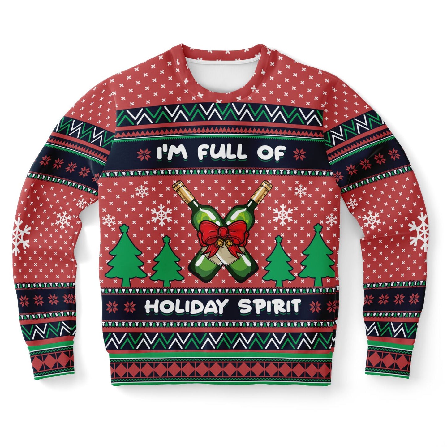 Holiday Spirit Wine Ugly Sweater