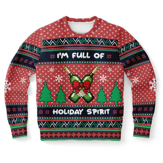Holiday Spirit Wine Ugly Sweater